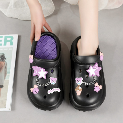 網紅時尚松糕底洞洞鞋女厚底增高防滑可愛卡通沙灘涼拖外穿秋夏季 網紅時尚松糕底洞洞鞋女厚底增高防滑可愛卡通沙灘涼拖外穿秋夏季