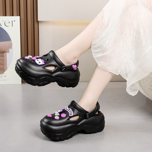 新時尚松糕底洞洞鞋女款厚底增高防滑網紅可愛沙灘涼拖鞋外穿夏季 新時尚松糕底洞洞鞋女款厚底增高防滑網紅可愛沙灘涼拖鞋外穿夏季