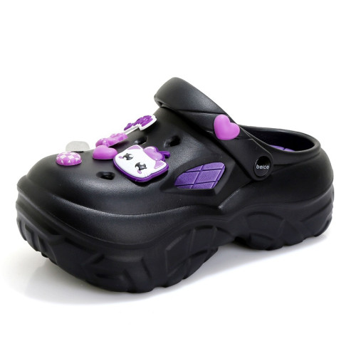 新時尚松糕底洞洞鞋女款厚底增高防滑網紅可愛沙灘涼拖鞋外穿夏季 新時尚松糕底洞洞鞋女款厚底增高防滑網紅可愛沙灘涼拖鞋外穿夏季