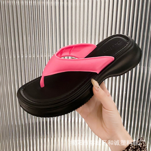 EVA新款人字拖女夏季松糕厚底增高涼拖沙灘坡跟夾腳夾趾拖鞋 EVA新款人字拖女夏季松糕厚底增高涼拖沙灘坡跟夾腳夾趾拖鞋