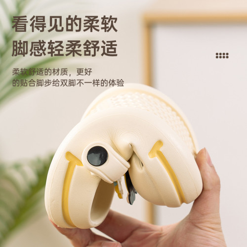 兒童拖鞋夏季男童女童室內浴室EVA涼拖鞋寶寶卡通可愛沙灘洞洞鞋