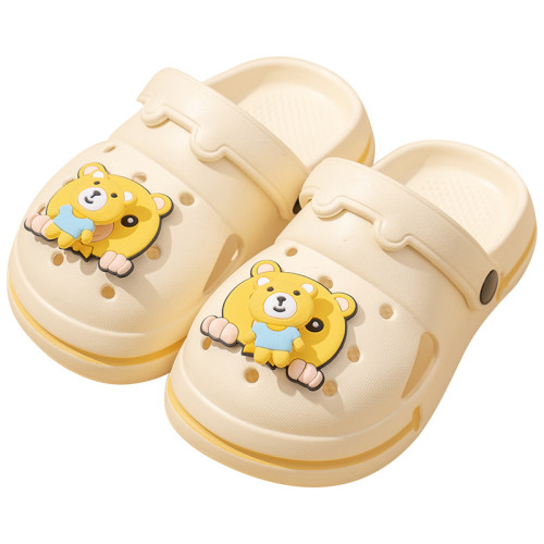兒童拖鞋夏季男童女童室內浴室EVA涼拖鞋寶寶卡通可愛沙灘洞洞鞋