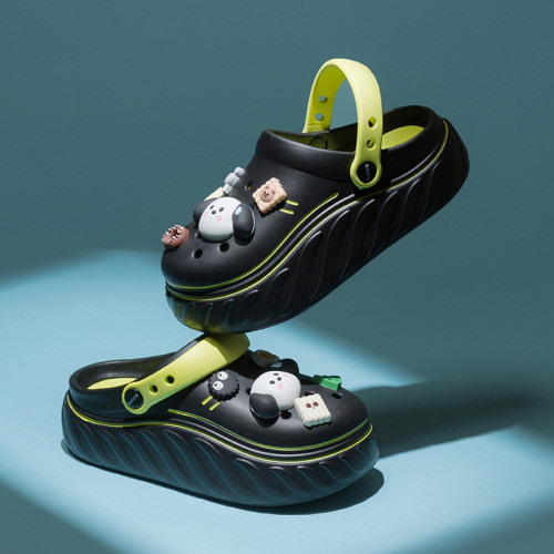 可愛ins外穿超厚底洞洞鞋女居家卡通學生涼鞋潮松糕底包頭拖鞋夏 可愛ins外穿超厚底洞洞鞋女居家卡通學生涼鞋潮松糕底包頭拖鞋夏