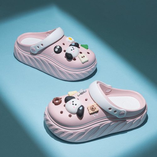 可愛ins外穿超厚底洞洞鞋女居家卡通學生涼鞋潮松糕底包頭拖鞋夏 可愛ins外穿超厚底洞洞鞋女居家卡通學生涼鞋潮松糕底包頭拖鞋夏