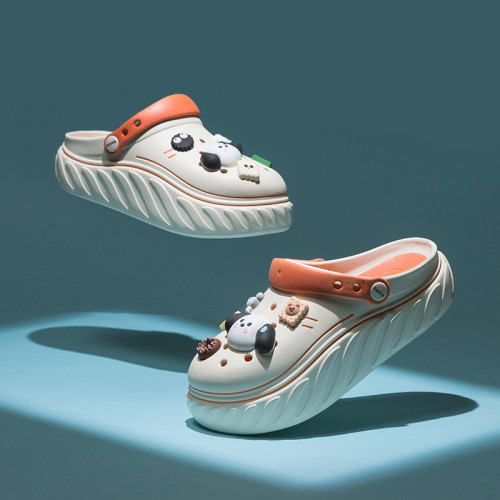 可愛ins外穿超厚底洞洞鞋女居家卡通學生涼鞋潮松糕底包頭拖鞋夏 可愛ins外穿超厚底洞洞鞋女居家卡通學生涼鞋潮松糕底包頭拖鞋夏