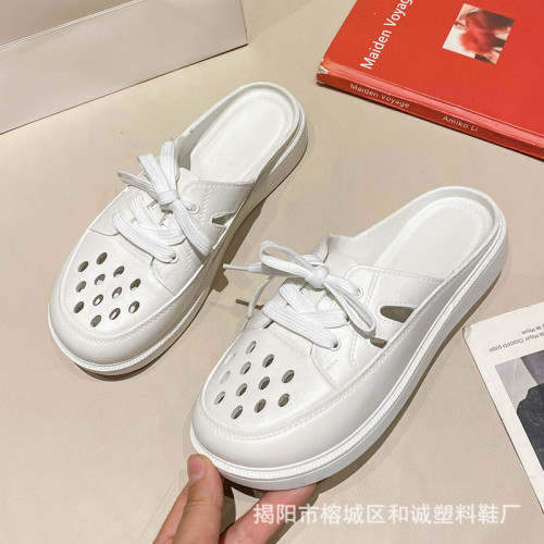 拖鞋女夏季新款女士夏季半拖鞋時尚休閒平底外穿日常一腳蹬涼拖鞋 拖鞋女夏季新款女士夏季半拖鞋時尚休閒平底外穿日常一腳蹬涼拖鞋