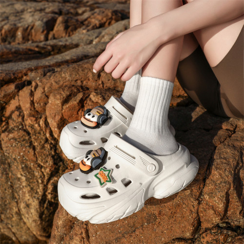 踩屎感洞洞鞋女士拖鞋夏季包頭鞋帶跟外穿女生沙灘鞋eva涼鞋 踩屎感洞洞鞋女士拖鞋夏季包頭鞋帶跟外穿女生沙灘鞋eva涼鞋