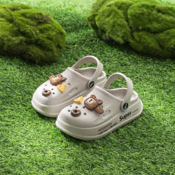 兒童拖鞋夏季女童防滑男童包頭小童軟底洞洞鞋嬰兒寶寶涼拖鞋