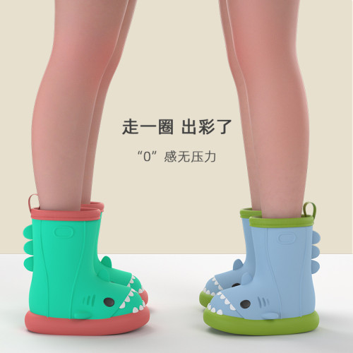 鯊魚成人雨鞋女夏外穿厚底防滑雨靴中大童幼兒親子款可愛防水膠鞋 鯊魚成人雨鞋女夏外穿厚底防滑雨靴中大童幼兒親子款可愛防水膠鞋