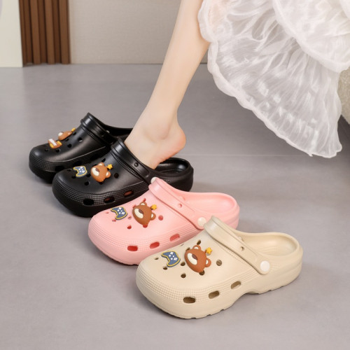 2025新款可愛小熊情侶洞洞鞋踩屎感居家外穿時尚休閒花園鞋涼拖鞋 2025新款可愛小熊情侶洞洞鞋踩屎感居家外穿時尚休閒花園鞋涼拖鞋