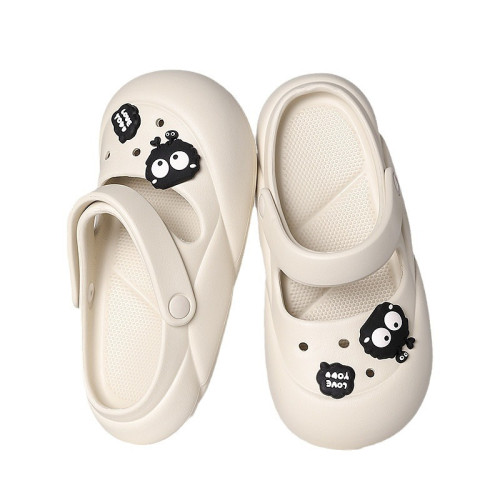 瑪麗珍拖鞋女夏季外穿防滑eva洞洞鞋家居厚底踩屎感包頭半拖涼鞋