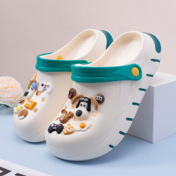 夏季新款可愛卡通學生舒適洞洞鞋厚底防滑包頭拖鞋2026外穿洞洞鞋