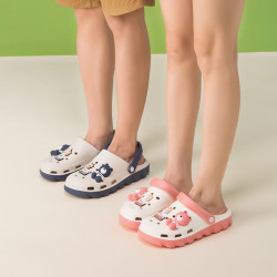 夏季外穿洞洞鞋女款防滑沙灘戶外厚底包頭踩屎感時尚百搭