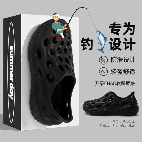 開車洞洞鞋男士夏季外穿2025新款eva防滑沙灘司機涼鞋男