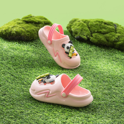 2025新款可愛兔子風車中小童洞洞鞋居家外穿時尚透氣軟底涼拖