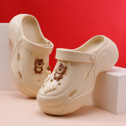 雲朵洞洞鞋女春夏新品時尚簡約女款厚底增高外穿涼拖鞋兩穿