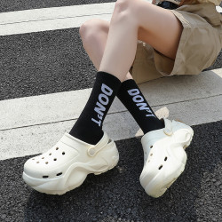 洞洞鞋女士拖鞋2025夏季包頭鞋帶跟外穿eva女生拖鞋涼鞋