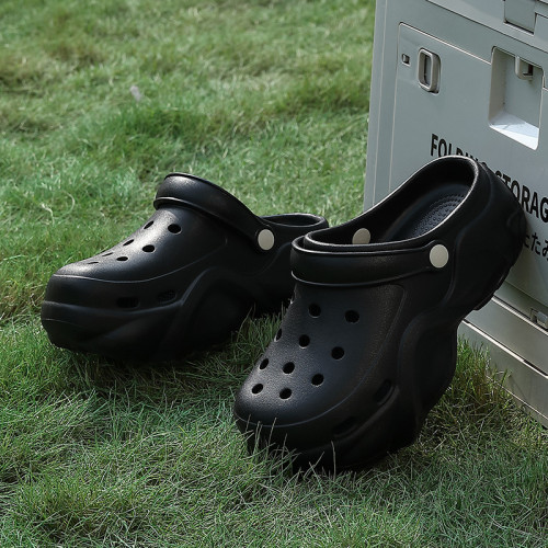 洞洞鞋女士拖鞋2025夏季包頭鞋帶跟外穿eva女生拖鞋涼鞋