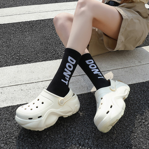 洞洞鞋小碼拖鞋2024夏季包頭鞋帶跟外穿eva女生拖鞋涼鞋