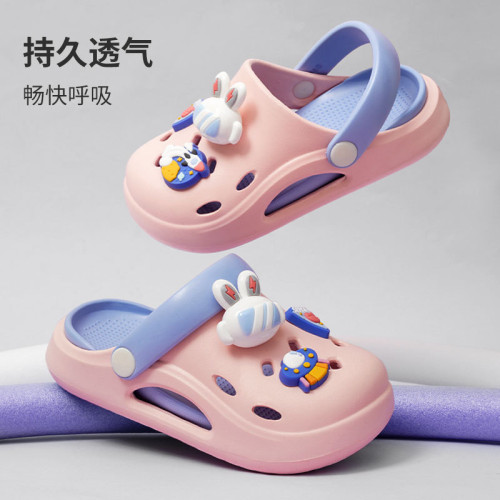 夏季兒童拖鞋涼拖鞋男童女童浴室防滑寶寶洞洞鞋小孩卡通可愛