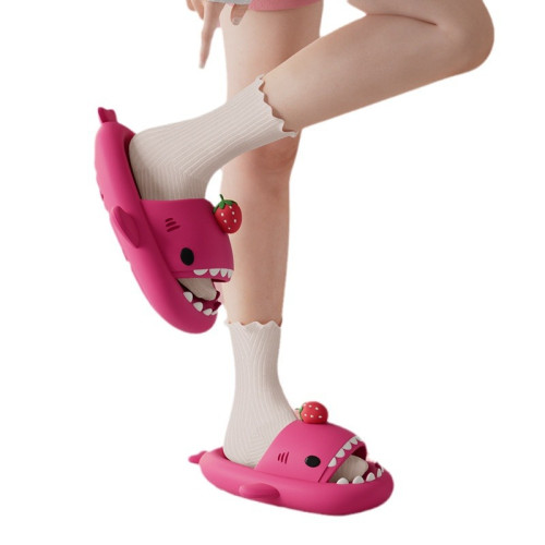 小草莓二代厚底鯊魚拖鞋女夏季ins網紅爆款外穿女生涼拖