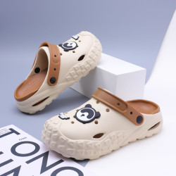 2025新款洞洞鞋男EVA厚底網紅包頭沙灘涼拖鞋夏季外穿防滑涼鞋潮