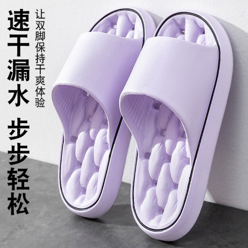浴室漏水拖鞋女夏季2024新款家居室內家用衛生間防滑速乾靜音涼拖