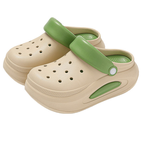 可拆卸厚底洞洞鞋女士春夏2025新款居家防滑沙灘踩屎感涼拖鞋外穿 可拆卸厚底洞洞鞋女士春夏2025新款居家防滑沙灘踩屎感涼拖鞋外穿