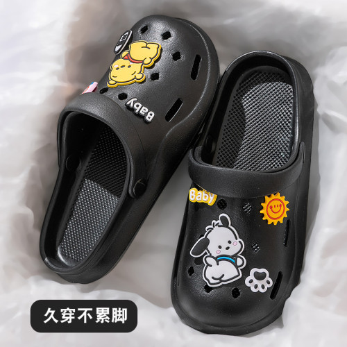 可愛小熊洞洞鞋女款夏季2024新款外穿踩屎感厚底家居包頭涼拖鞋 可愛小熊洞洞鞋女款夏季2024新款外穿踩屎感厚底家居包頭涼拖鞋
