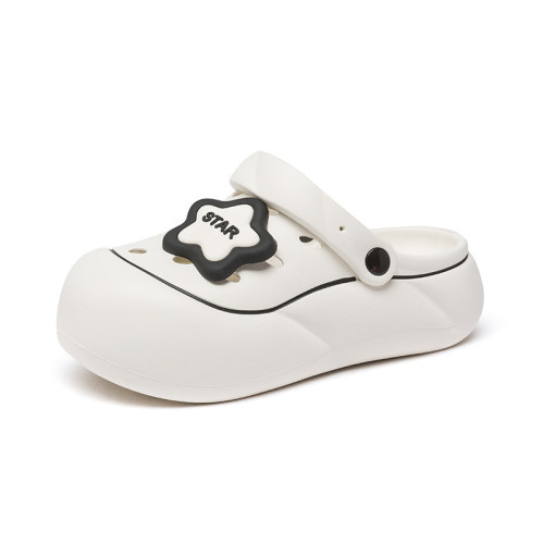 女鞋防臭增高厚底洞洞鞋女夏時尚戶外穿防滑沙灘鞋可拆卸DIY配飾 女鞋防臭增高厚底洞洞鞋女夏時尚戶外穿防滑沙灘鞋可拆卸DIY配飾