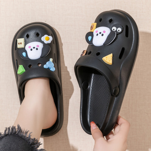 無語狗洞洞鞋女款夏季2024新款卡通外穿厚底踩屎感防滑包頭半拖鞋 無語狗洞洞鞋女款夏季2024新款卡通外穿厚底踩屎感防滑包頭半拖鞋