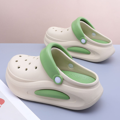 夏季厚底增高洞洞鞋踩屎感女款外穿運動防滑涼鞋海邊沙灘包頭拖鞋 夏季厚底增高洞洞鞋踩屎感女款外穿運動防滑涼鞋海邊沙灘包頭拖鞋