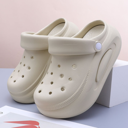 夏季厚底增高洞洞鞋踩屎感女款外穿運動防滑涼鞋海邊沙灘包頭拖鞋 夏季厚底增高洞洞鞋踩屎感女款外穿運動防滑涼鞋海邊沙灘包頭拖鞋