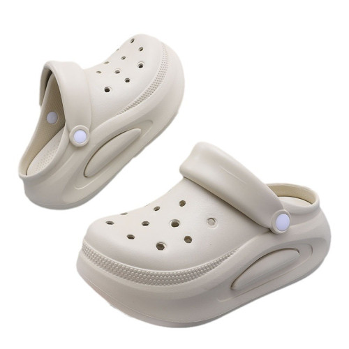 夏季厚底增高洞洞鞋踩屎感女款外穿運動防滑涼鞋海邊沙灘包頭拖鞋 夏季厚底增高洞洞鞋踩屎感女款外穿運動防滑涼鞋海邊沙灘包頭拖鞋