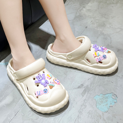 新款洞洞鞋女2025夏季外穿厚底網紅沙灘踩屎感包頭半涼拖鞋女夏天 新款洞洞鞋女2025夏季外穿厚底網紅沙灘踩屎感包頭半涼拖鞋女夏天