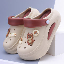 女士外穿夏季洞洞鞋兩穿情侶厚底高品質eva防滑潮流沙灘涼拖鞋男