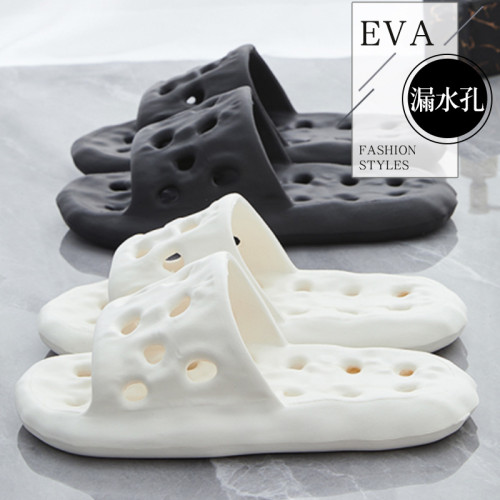 紅鶴防滑蓮藕涼拖鞋EVA鏤空情侶洞洞拖鞋酒店浴室涼拖女浴室防滑