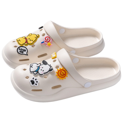 大花熊洞洞鞋女款夏季2024新款卡通外穿厚底踩屎感防滑包頭半拖鞋 大花熊洞洞鞋女款夏季2024新款卡通外穿厚底踩屎感防滑包頭半拖鞋