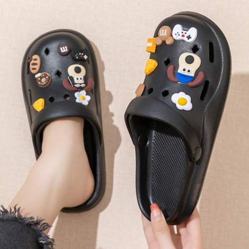 掌門狗洞洞鞋女款夏季2024新款卡通外穿厚底踩屎感防滑包頭半拖鞋 掌門狗洞洞鞋女款夏季2024新款卡通外穿厚底踩屎感防滑包頭半拖鞋