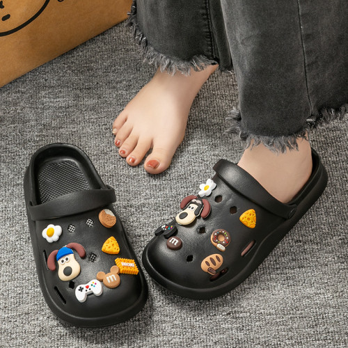 掌門狗洞洞鞋女款夏季2024新款卡通外穿厚底踩屎感防滑包頭半拖鞋 掌門狗洞洞鞋女款夏季2024新款卡通外穿厚底踩屎感防滑包頭半拖鞋
