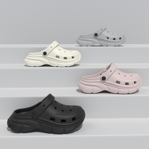 老爹洞洞鞋女夏季增高厚底涼鞋男軟底沙灘鞋包頭情侶運動涼拖鞋女