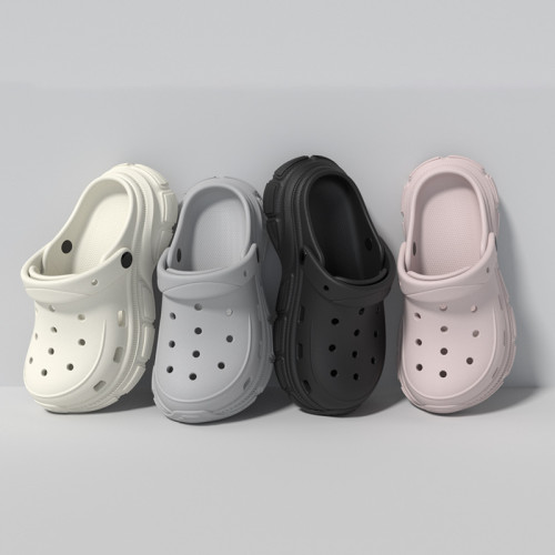 老爹洞洞鞋女夏季增高厚底涼鞋男軟底沙灘鞋包頭情侶運動涼拖鞋女