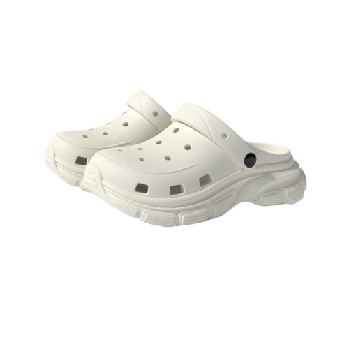 老爹洞洞鞋女夏季增高厚底涼鞋男軟底沙灘鞋包頭情侶運動涼拖鞋女