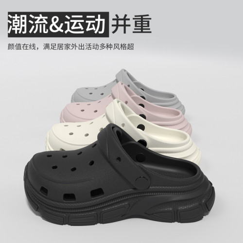 厚底洞洞鞋女夏季外穿ins風防滑透氣沙灘鞋情侶居家包頭涼拖鞋男 厚底洞洞鞋女夏季外穿ins風防滑透氣沙灘鞋情侶居家包頭涼拖鞋男