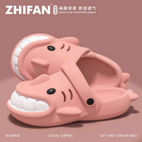 踩屎感拖鞋女士夏季2024新款卡通厚底家居室內防滑情侶包頭拖鞋男