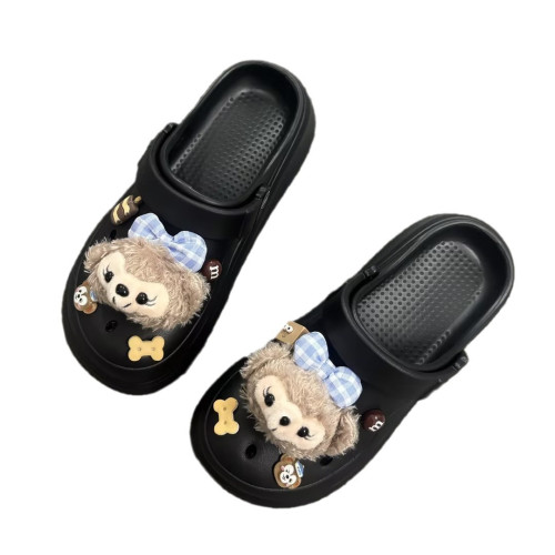 eva洞洞鞋女夏季厚底增高包頭拖鞋外穿防滑可愛踩屎感卡通涼拖鞋