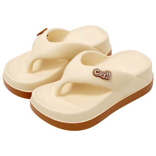 人字拖女夏季新款外穿厚底踩屎感沙灘防滑網紅夾腳拼色涼拖鞋 人字拖女夏季新款外穿厚底踩屎感沙灘防滑網紅夾腳拼色涼拖鞋