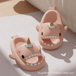 冰激淩鯊魚拖鞋夏季網紅ins爆款厚底EVA抗菌男女情侶款涼拖鞋