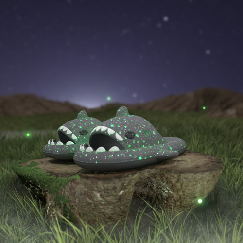夜光鯊魚拖鞋女款夏季外穿情侶厚底防滑室內家居發光星空涼拖鞋男 夜光鯊魚拖鞋女款夏季外穿情侶厚底防滑室內家居發光星空涼拖鞋男