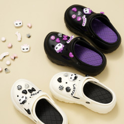 新時尚松糕底洞洞鞋女款厚底增高防滑網紅可愛沙灘涼拖鞋外穿夏季